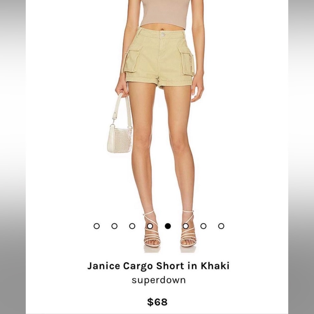 Revolve super down Janice cargo short in khaki